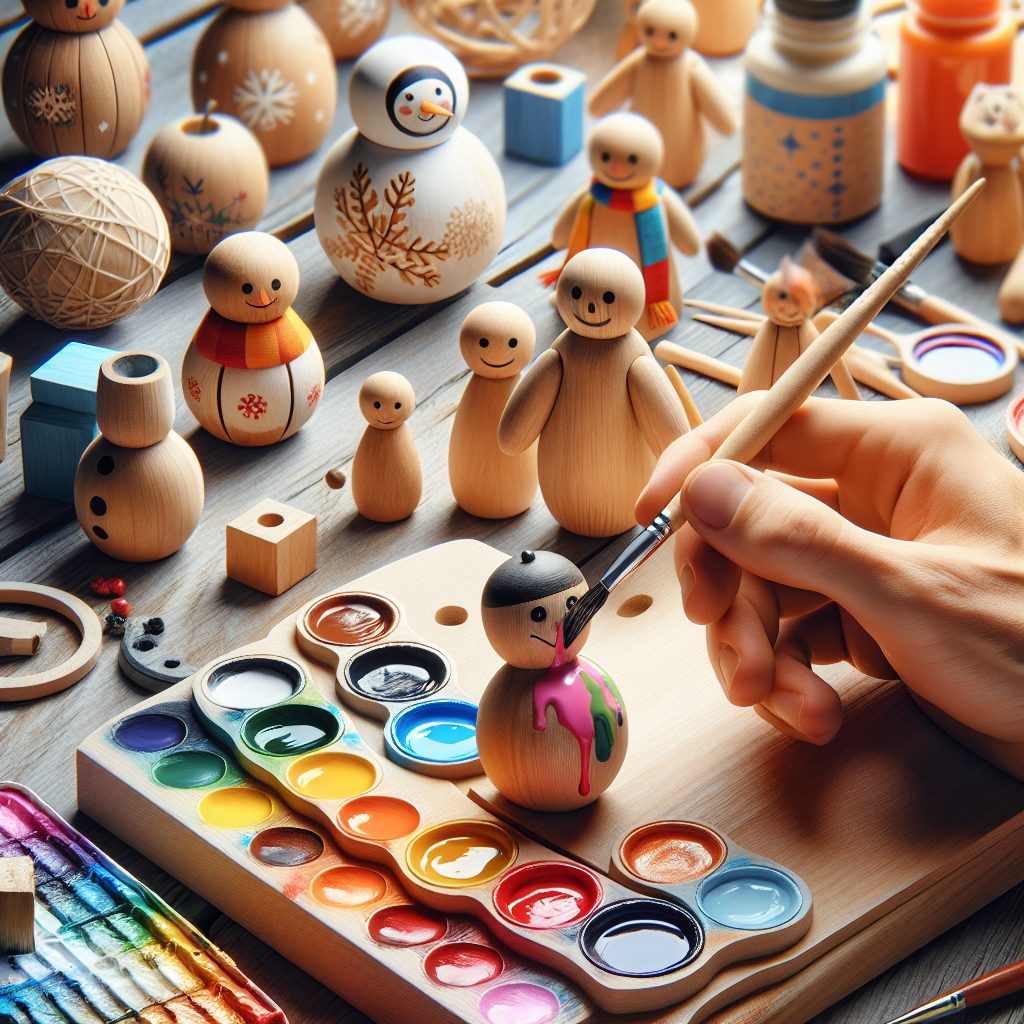 Artistic Joy: Hand-Painting Seasonal Wooden Toys 