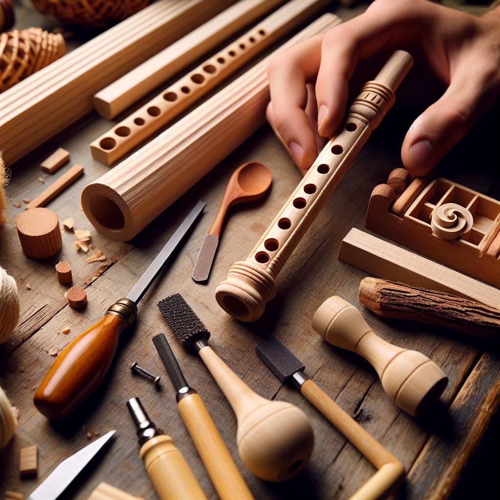 Crafting Homemade Wooden Flutes for Kids 