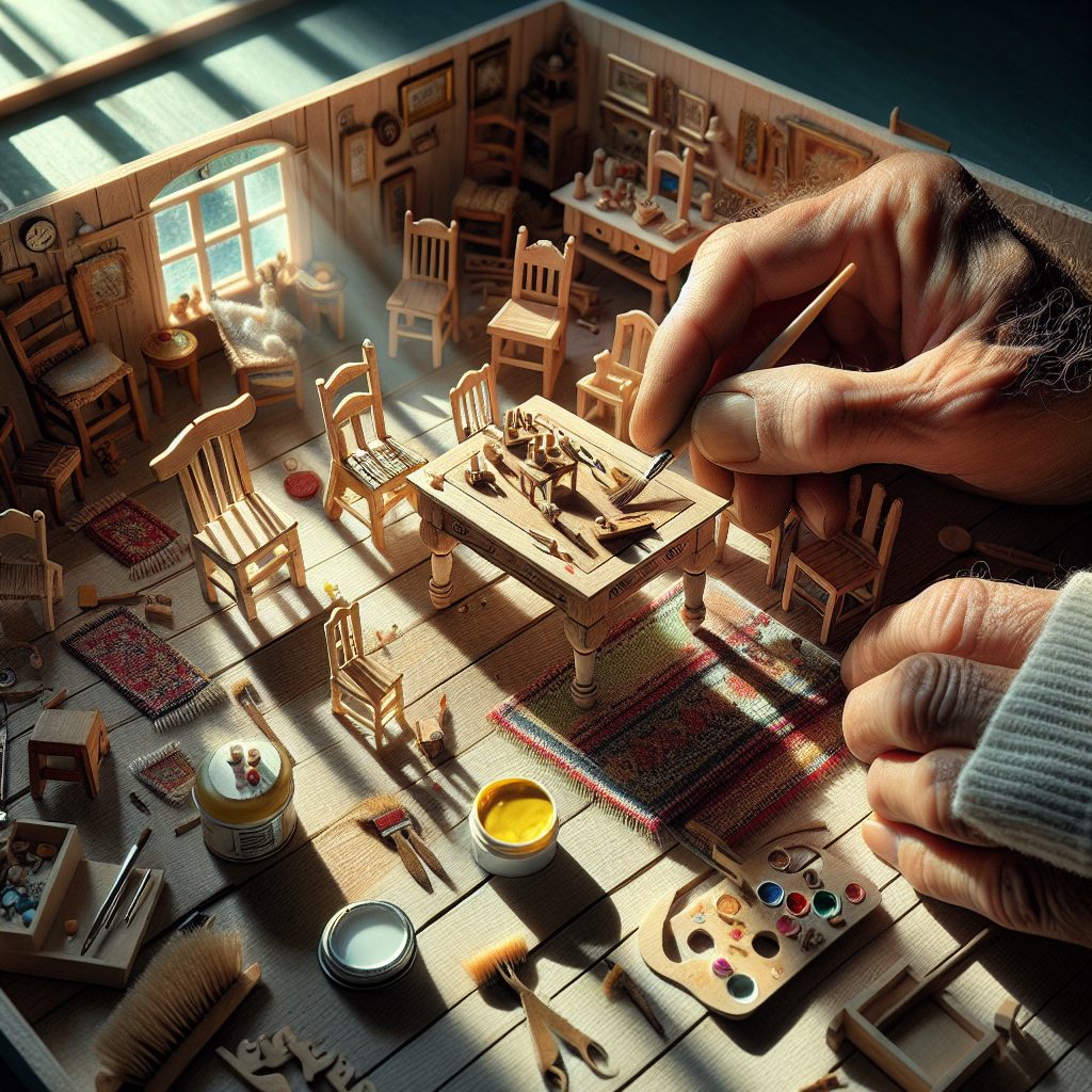 Creating Miniature Accessories for Wooden Dollhouses 