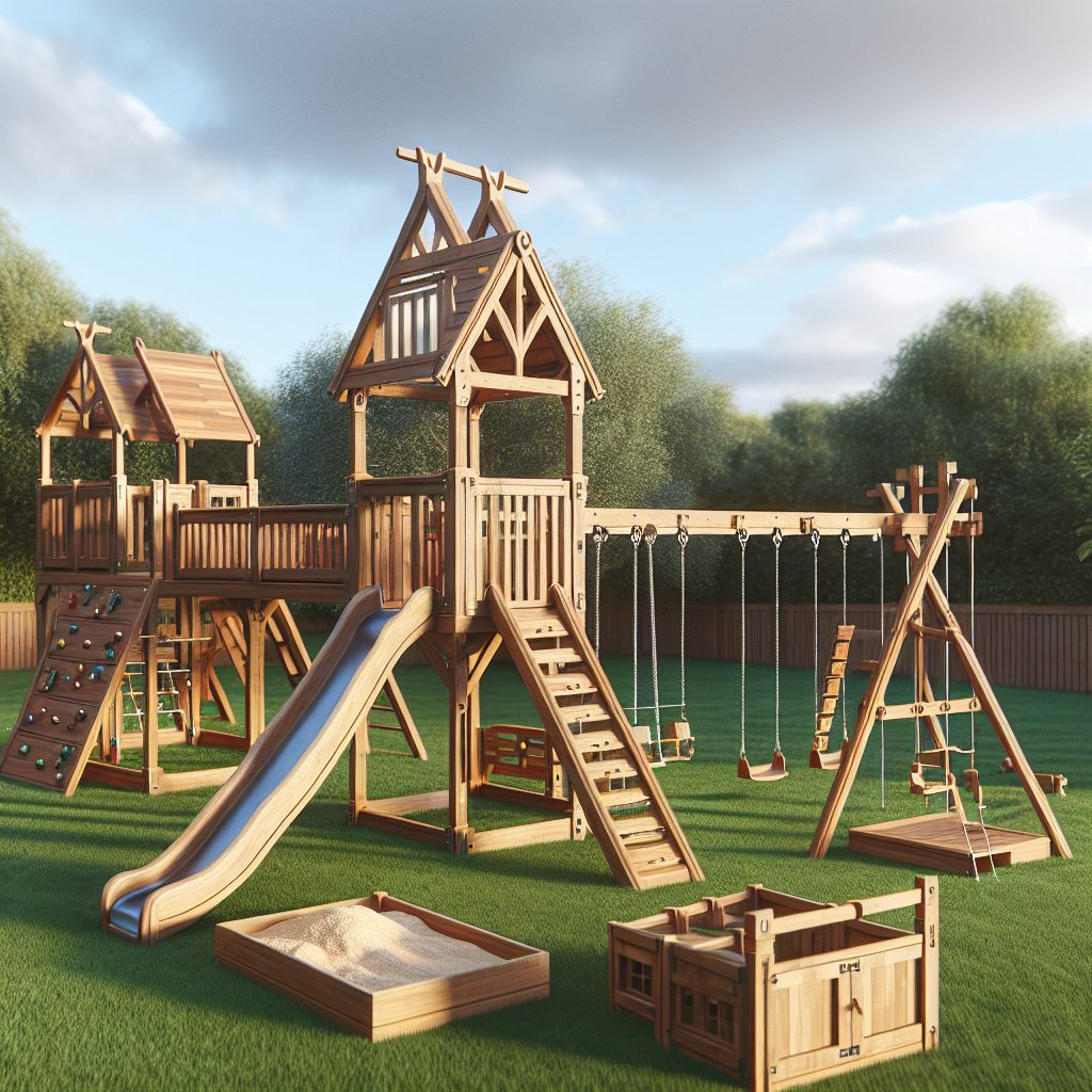 Creative Outdoor Wooden Playset Ideas for Backyards 