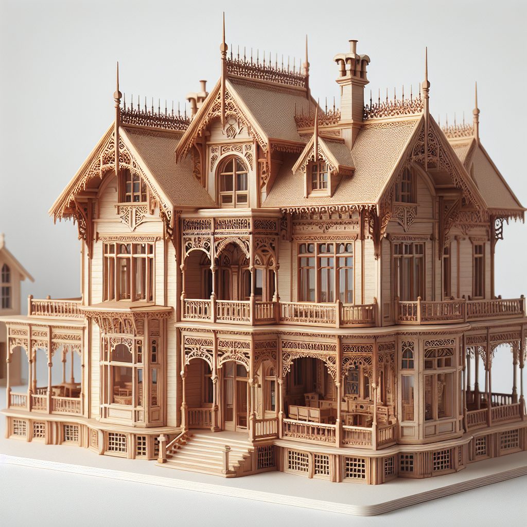 Exploring Architectural Styles in Wooden Dollhouse Collections 