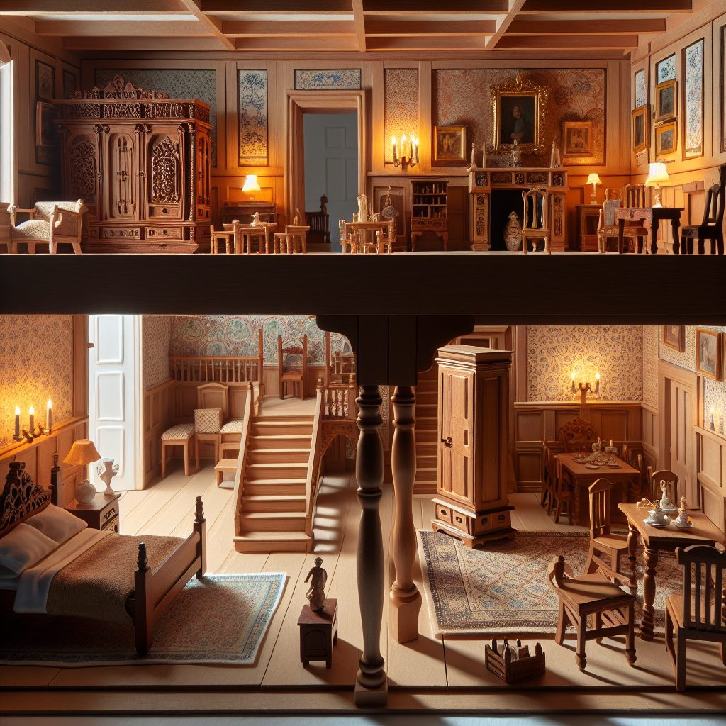 Exploring Historical Models in Wooden Dollhouse Collections 