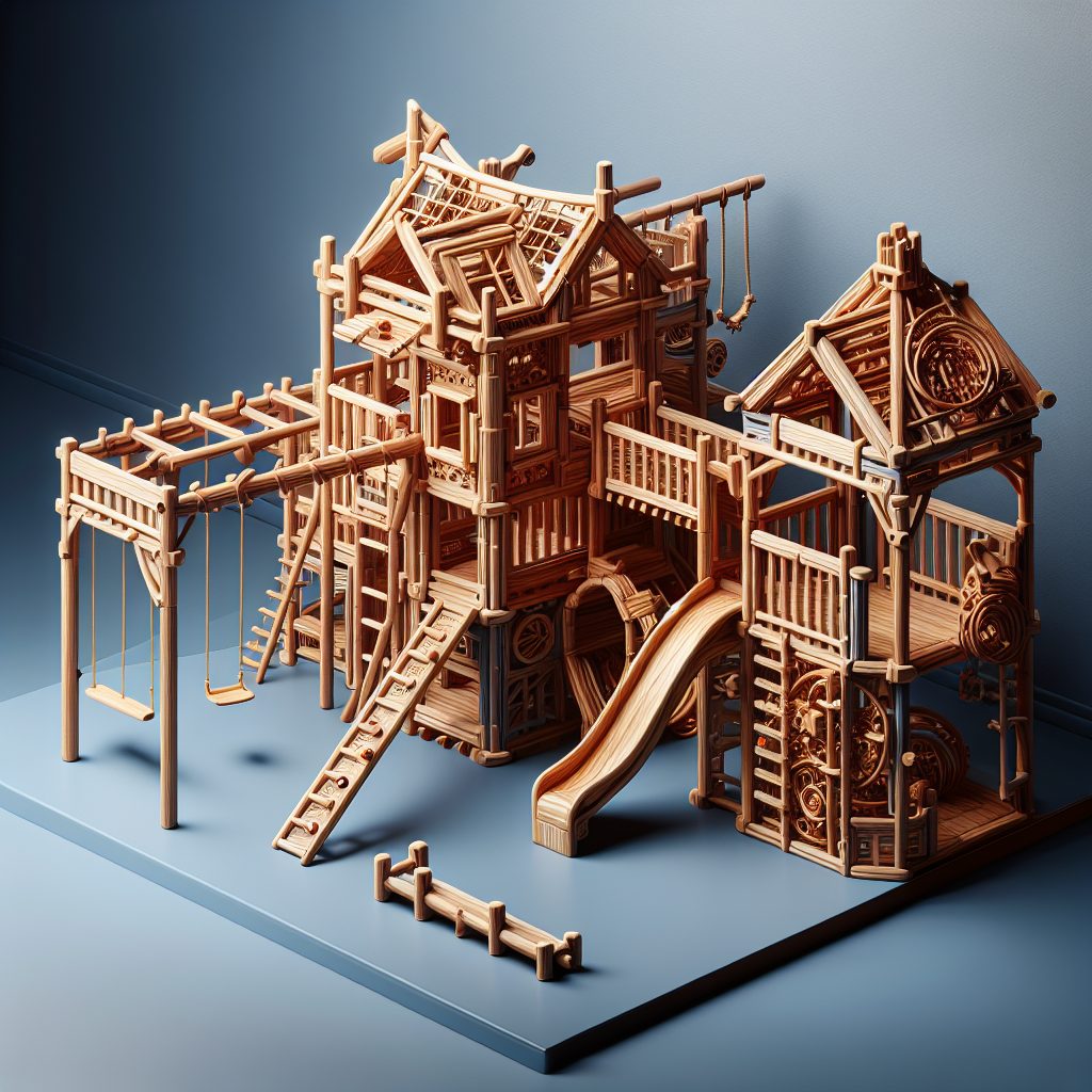 Multifunctional Wooden Playsets for Diverse Play 