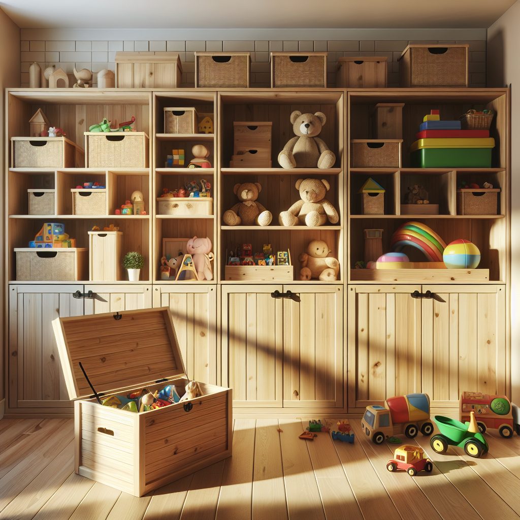 Optimizing Playroom Space with Wooden Toy Storage 