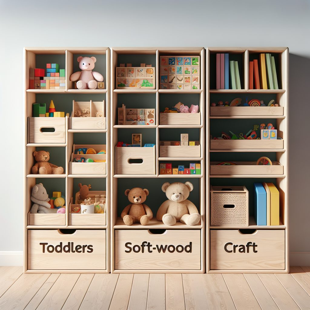 Organizing Wooden Toy Storage for Different Age Groups 