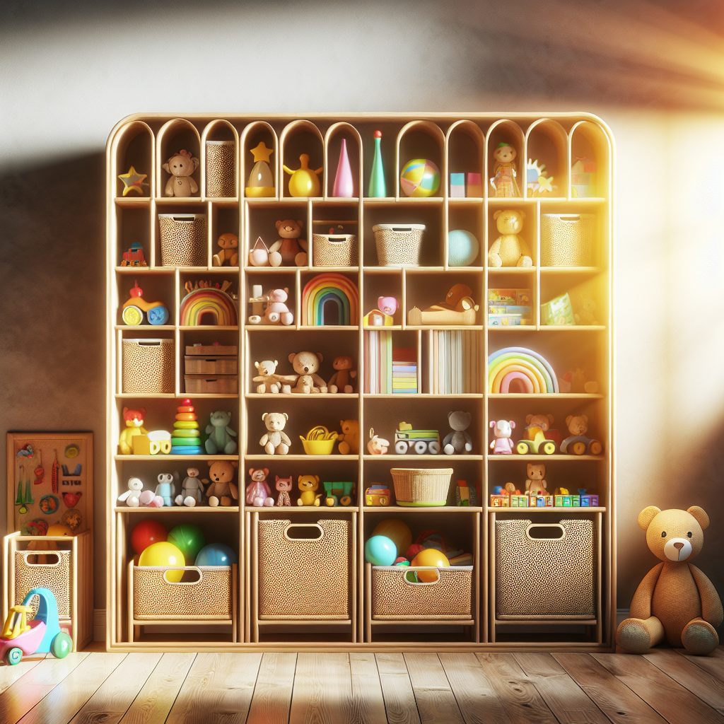 Organizing with Wooden Toy Storage Racks 