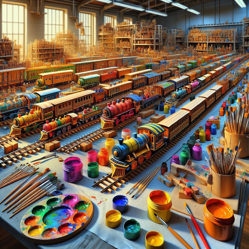 Painting and Decorating Wooden Train Sets for Creative Fun 