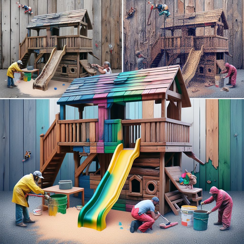 Restoring and Reviving Old Wooden Playsets 