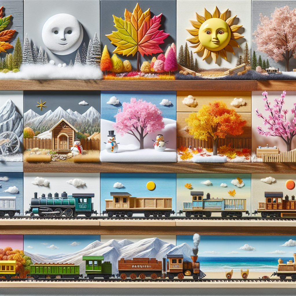 Seasonal Themes for Decorating Wooden Train Sets 