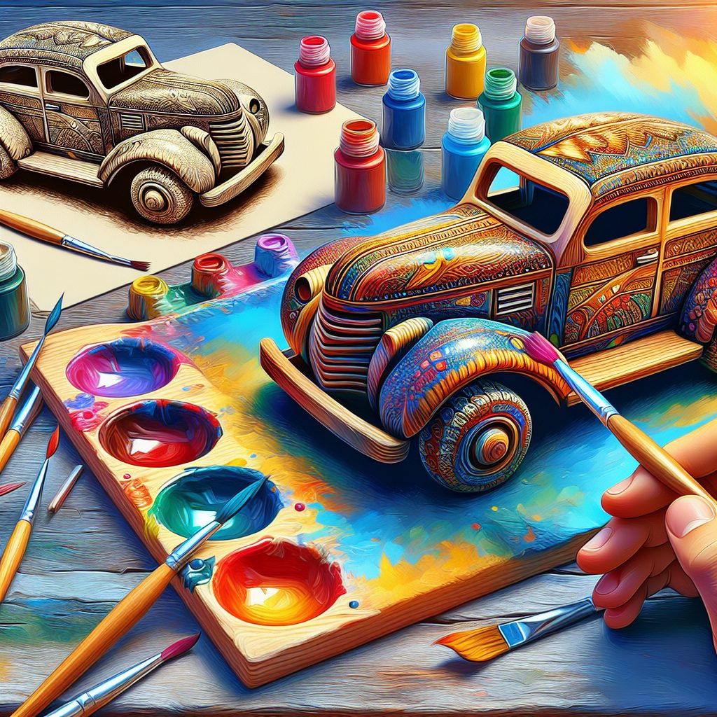 The Art of Hand-Painting Custom Wooden Toy Cars 