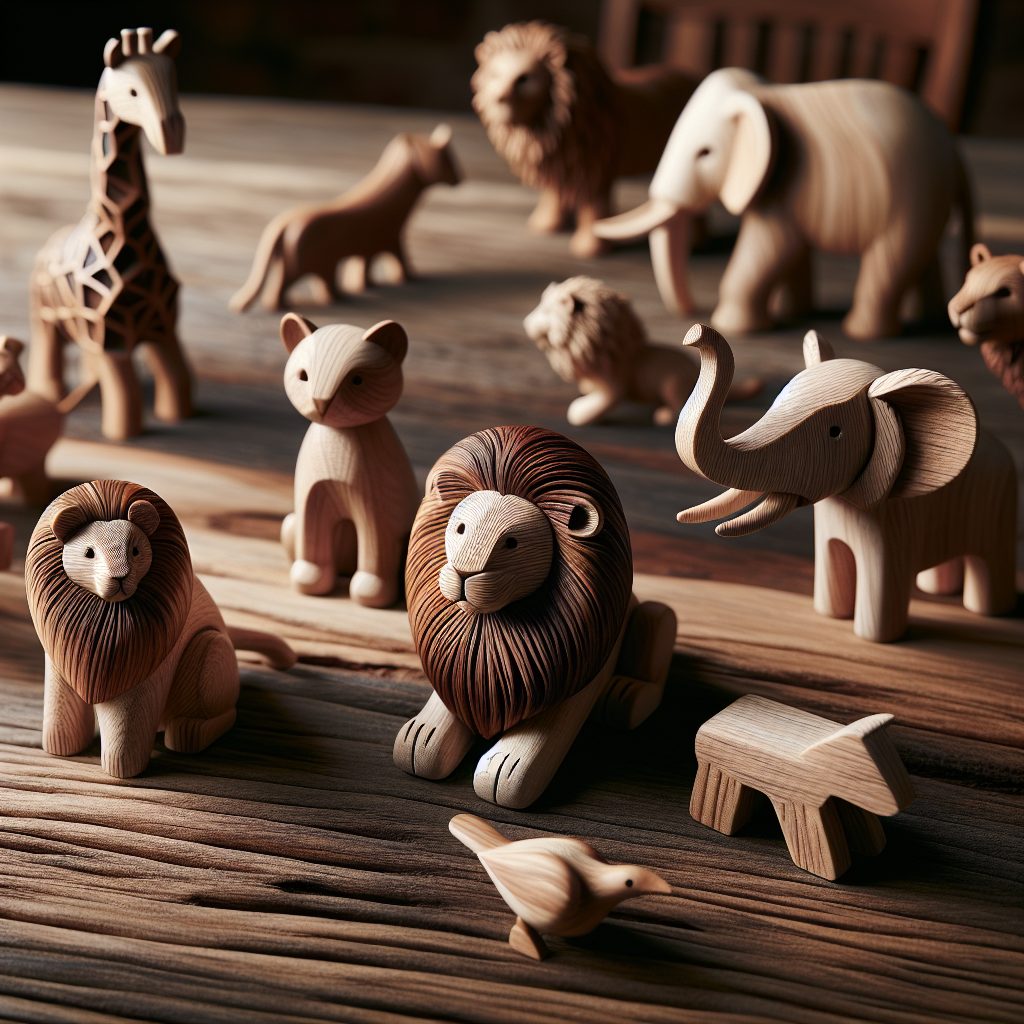 The Charm of Handcrafted Wooden Animal Figures for Kids 