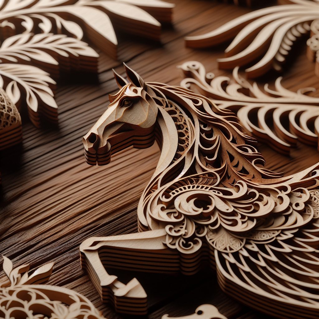 The Precision of Laser-Cut Wooden Animal Figures 