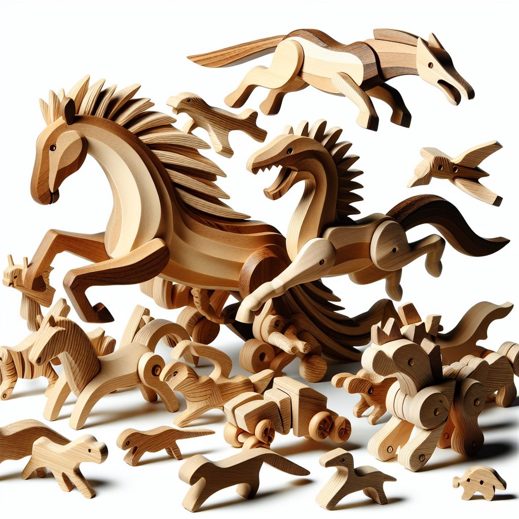 Themed Wooden Animal Figure Sets for Imaginative Play 